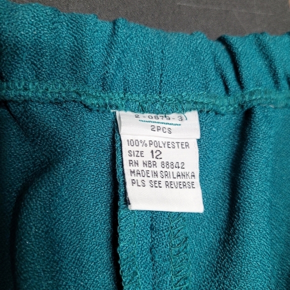 Jennifer James 2pc Green Double Breasted Blazer Suit Corpcore Skirt Set Size 12 - Picture 8 of 13